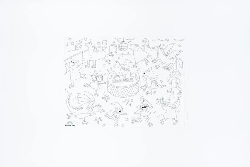 40x30cm Silicone Scribble Mat - Everyone's Invited (mat only, no pens or pouches)