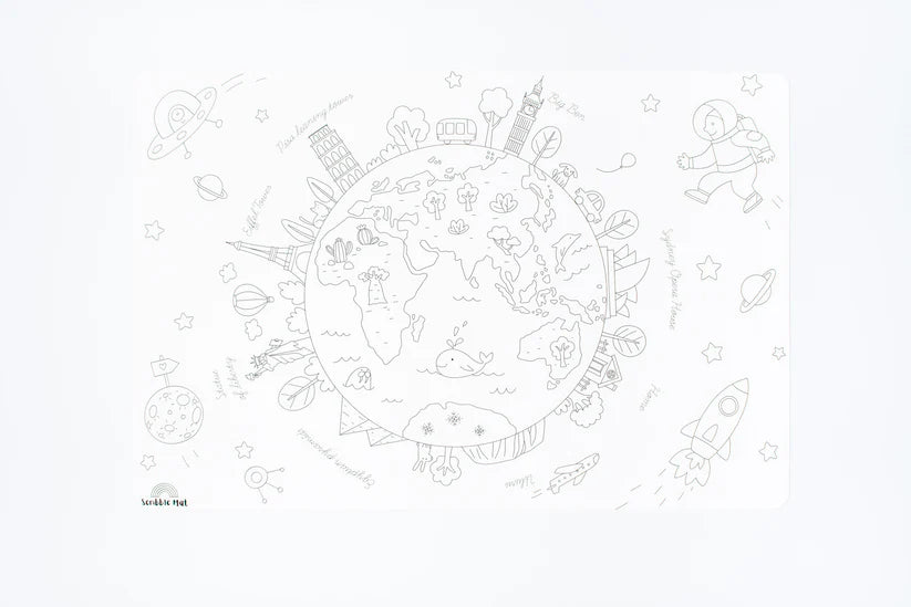 40x30cm Silicone Scribble Mat - Near and Far (mat only, no pens or pouches)