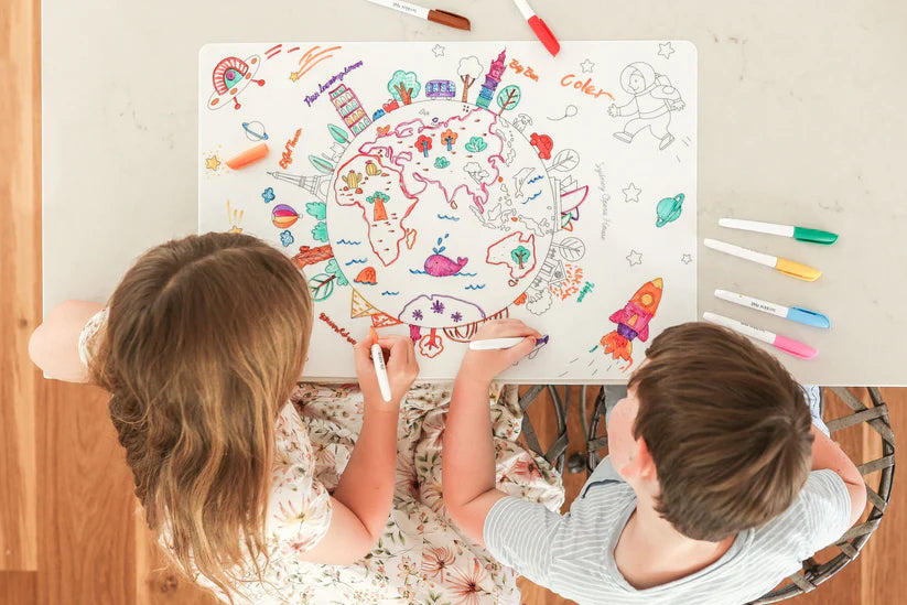 40x30cm Silicone Scribble Mat - Near and Far (mat only, no pens or pouches)