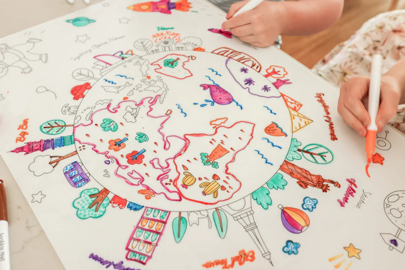 40x30cm Silicone Scribble Mat - Near and Far (mat only, no pens or pouches)