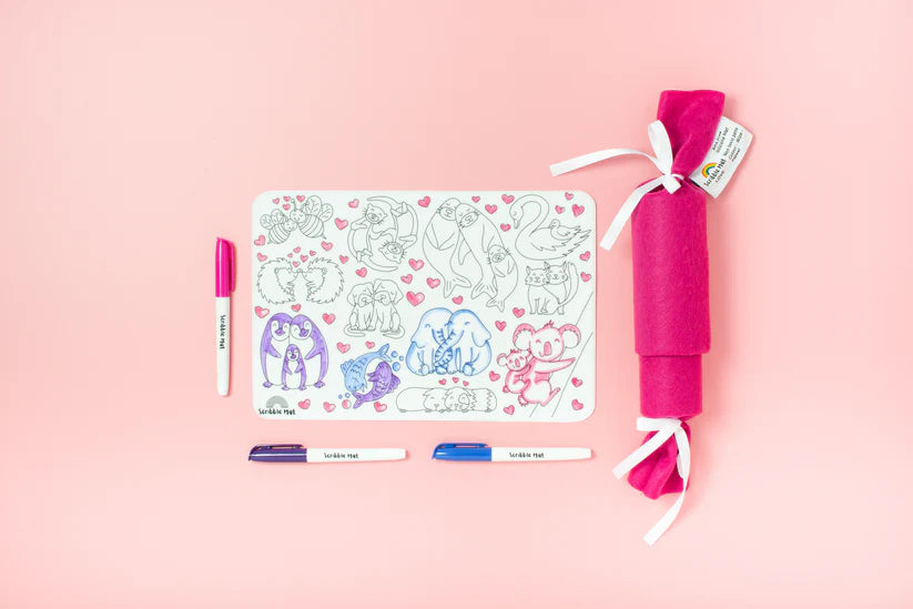30x20cm Silicone Scribble Mat - Love Cracker