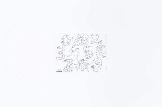 20x15cm Silicone Scribble Mat - Number Fun (mat only, no pens or pouches)