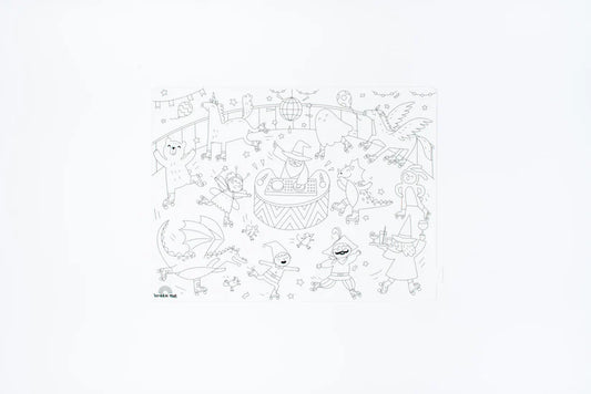 40x30cm Silicone Scribble Mat - Everyone's Invited (mat only, no pens or pouches)