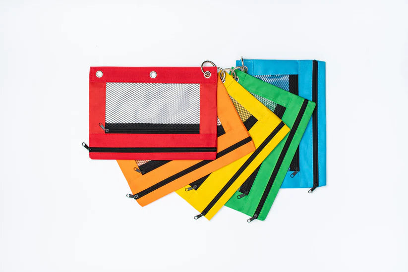 5x Binder Bags with Zips