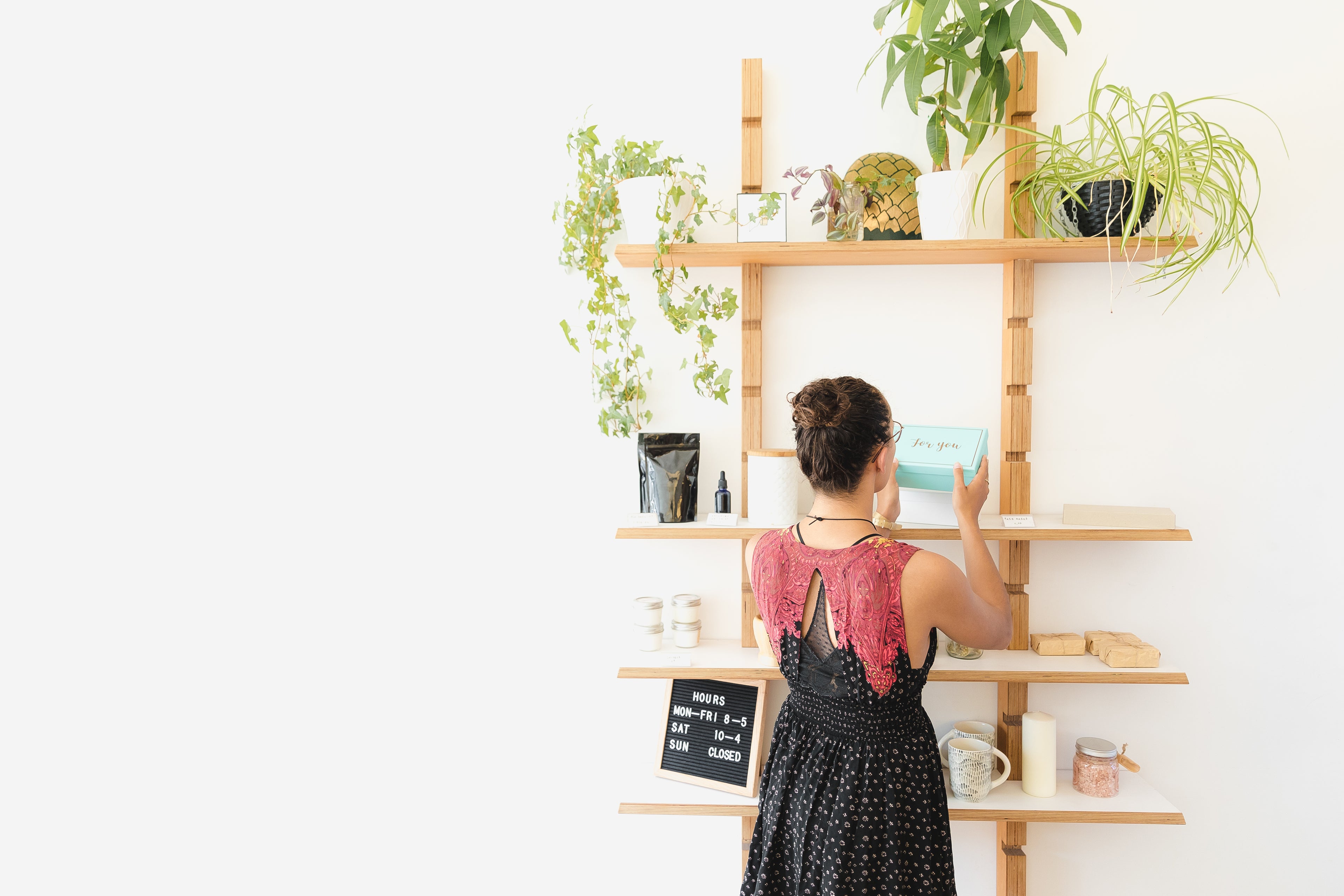 retail shelf with product