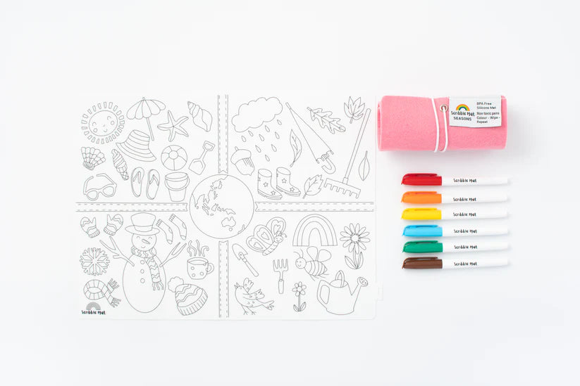 40x30cm Silicone Scribble Mat - Seasons
