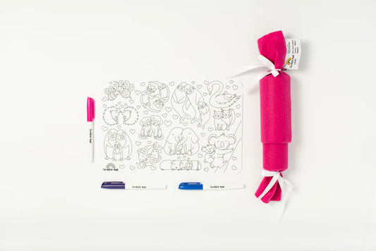 30x20cm Silicone Scribble Mat - Love Cracker